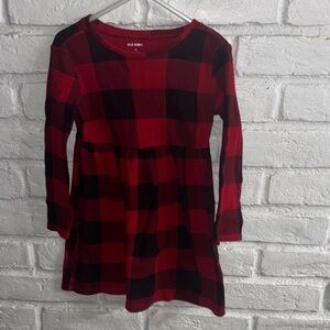 Girl 4T Plaid Red & Black Dress